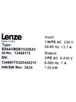 Lenze 8400 BaseLine D E84AVBDE1522SX0 PN: 13468175 converter