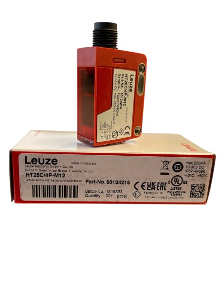 Leuze HT25C/4P-M12 PN: 50134215 Taster background dimming NEW