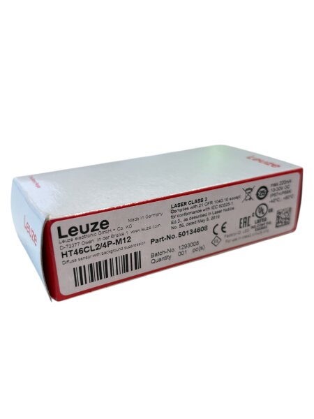 Leuze HT46CL2/4P-M12 PN: 50134608 Taster Hintergrundausblendung NEU