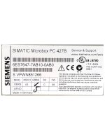 Siemens SIMATIC 6ES7647-7AB10-0AB0 Microbox PC 427B