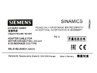 Siemens SINAMICS S120 C/D Type Adapter Cable FOR MOTOR CONNECTION, 2,5MM² 6SL3162-2ME01-0AC0 NEW