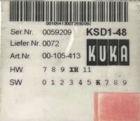 KUKA KSD1-48 E93DA123|4B531 PN: 00-105-413 Servo Drive