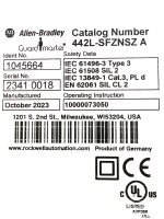 Allen-Bradley 442L-SFZNSZ A SafeZone SingleZone safety laserscanner