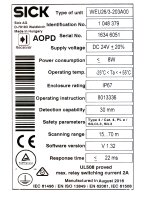 SICK WEU 26/3-203A00-131 PN:1048379 Safety light-beam sensor