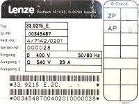 Lenze 9210 33.9215_E Power Supply / Servo Power Module