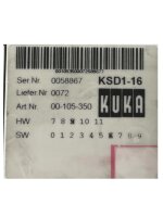 KUKA KSD1-16 E93DA552I4B531 PN: 00-105-350 Servo Drive
