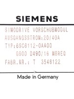 Siemens SIMODRIVE 611 6SC6112-0AA00 Vorschubmodul 20/40 A