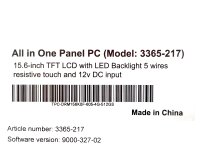 TAICENN All In One Panel PC 15,6 " Touch-Screen Model TPC-DRM156K0F-605-4G512GS 3365-217 NEU