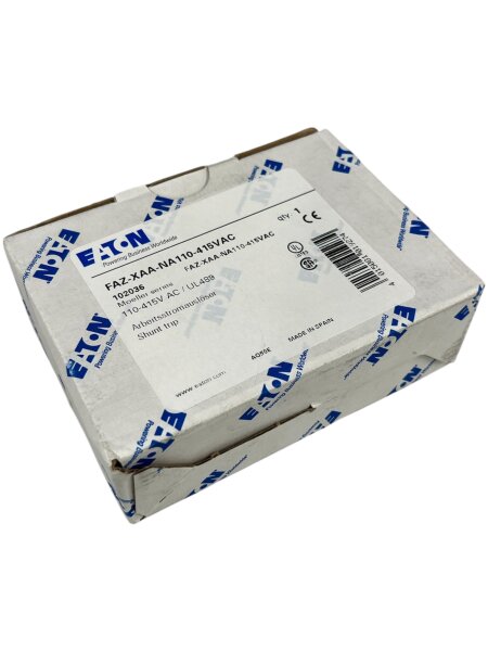 EATON Moeller FAZ-XAA-NA110-415VAC PN:102036 110-415V Schunt trip NEW