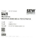 SEW EURODRIVE MDX91A-0240-5E3-4-T01/CFN21A MOVIDRIVE...