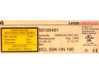 Leuze BCL 504i ON 100 – Stationary 1D Barcode Reader, Oscillating Mirror, 300–1000 mm, Class 1 Laser, PROFIBUS‑DP