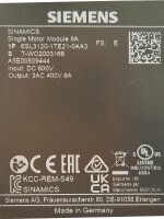 Siemens SINAMICS S120 Single Motor 6SL3120-1TE21-0AA3 NEW