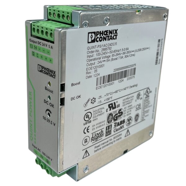 Phoenix Contact 2866750 QUINT-PS/1AC/24DC/ 5 - Stromversorgung