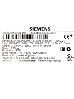 Siemens MICROMASTER 440 6SE6440-2UC22-2BA1 + 6SE6400-1PB00-0AA0 + 6SE6400-0EN00-0AA0 Frequency inverter
