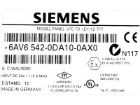 Siemens SIMATIC Multi Panel MP 370 12" 6AV6542-0DA10-0AX0